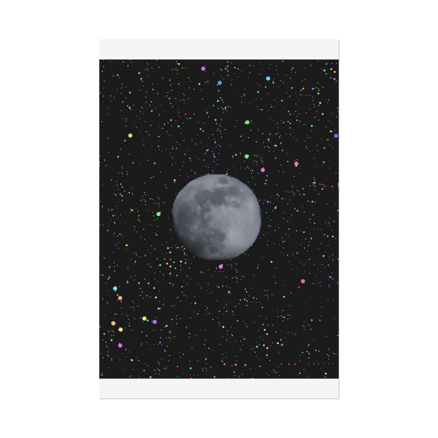 Moon Poster: Full Moon in a Clear Sky