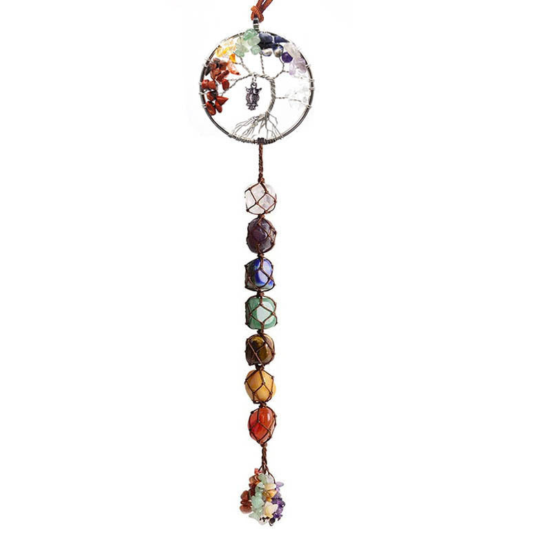 7-Color Crystal Tree of Life Pendant