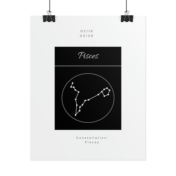 Pisces Star Constellation Zodiac Poster