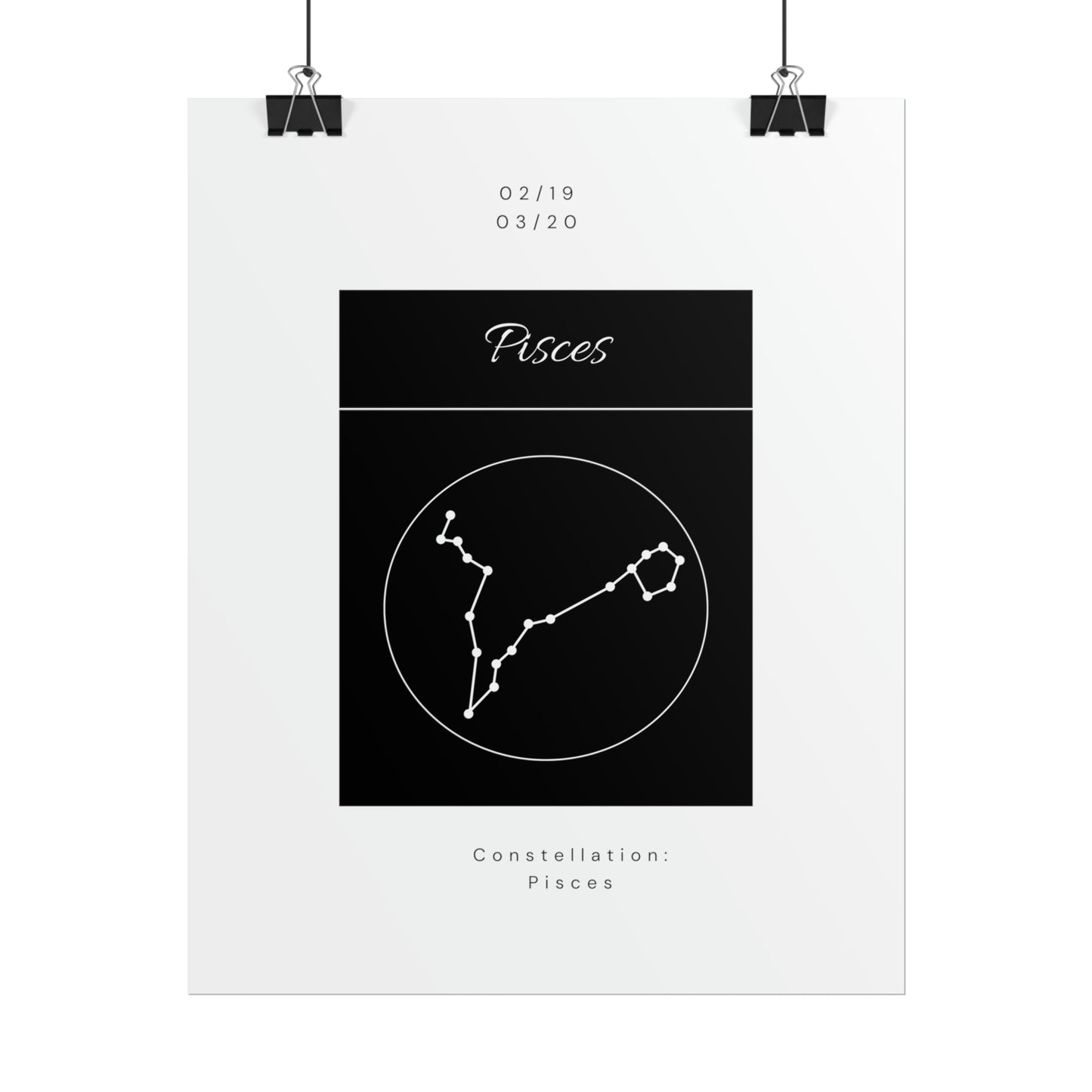 Pisces Star Constellation Zodiac Poster