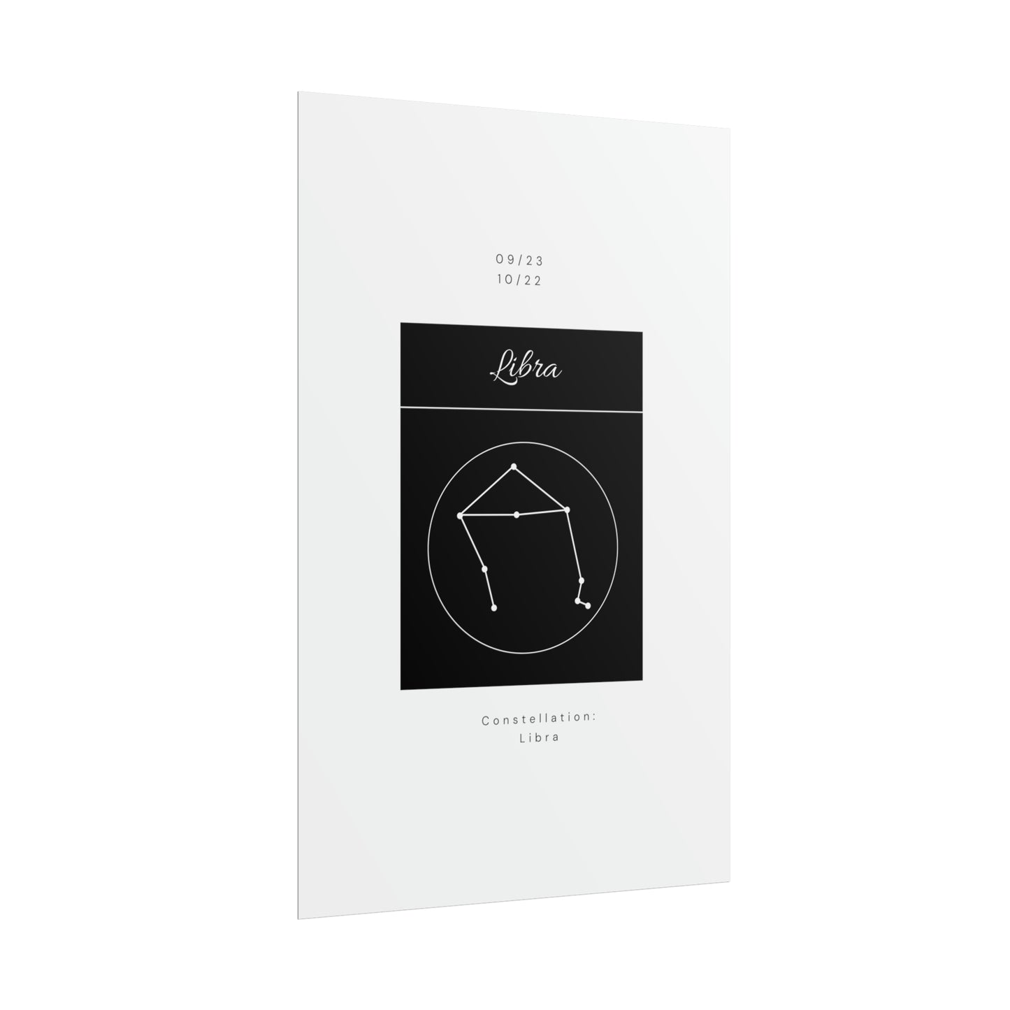 Libra Star Constellation Zodiac Poster