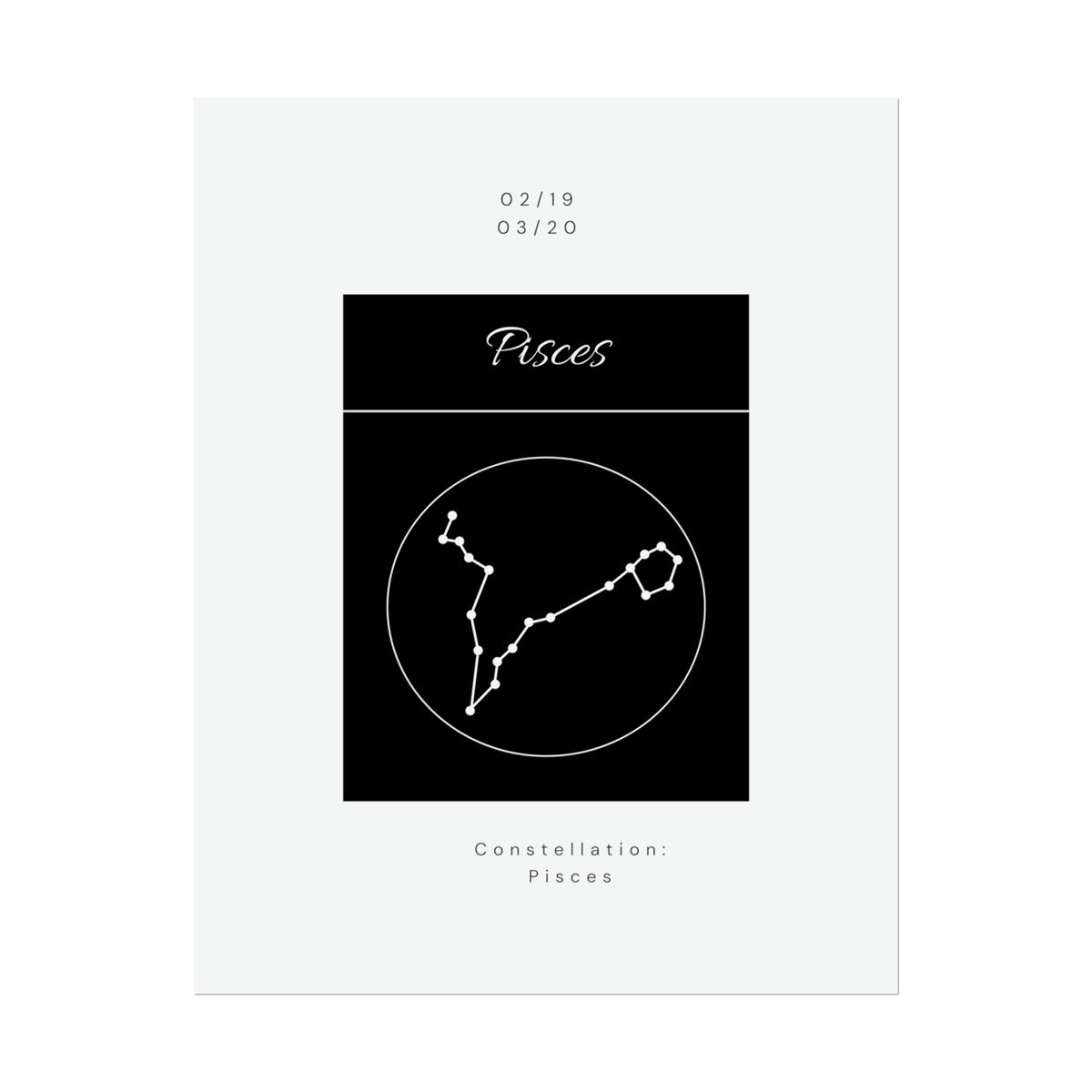 Pisces Star Constellation Zodiac Poster