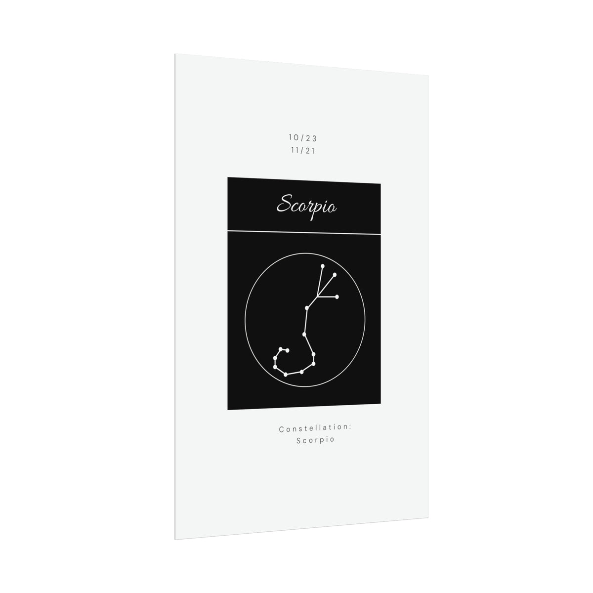 Scorpio Star Constellation Zodiac Poster