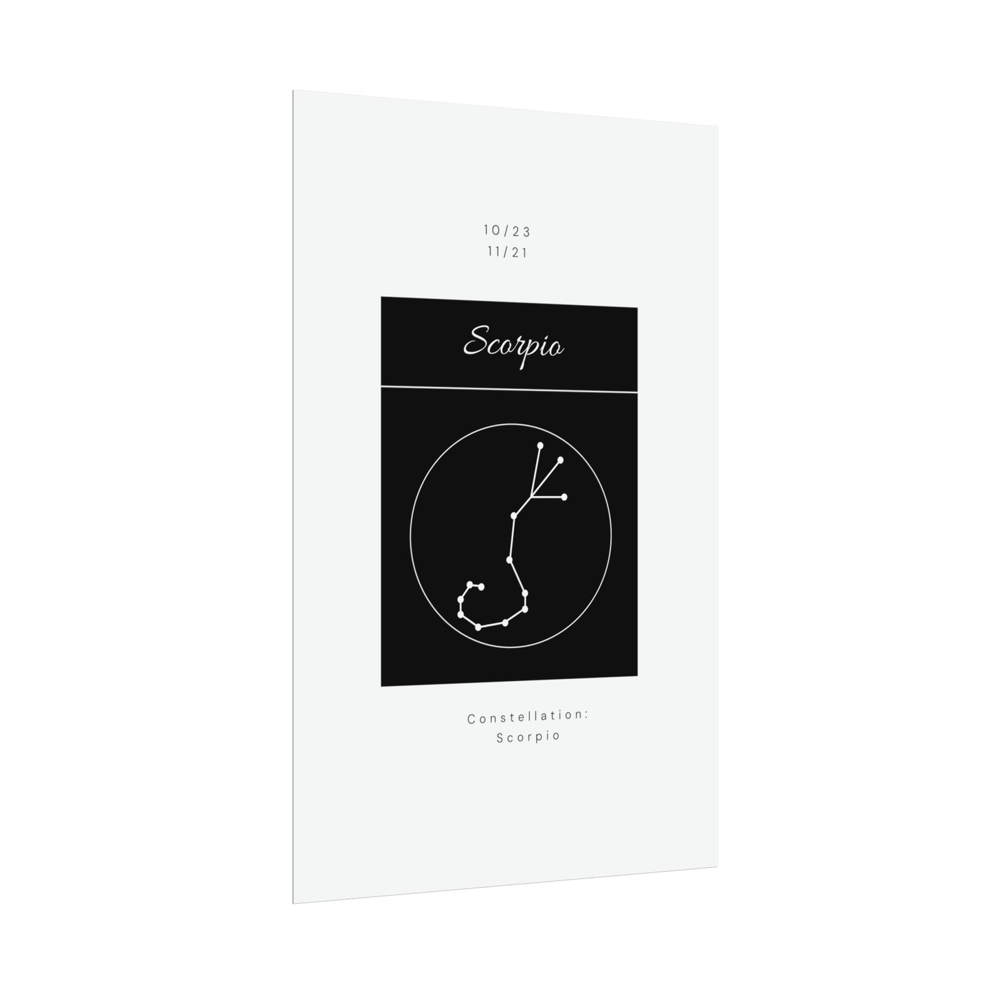 Scorpio Star Constellation Zodiac Poster