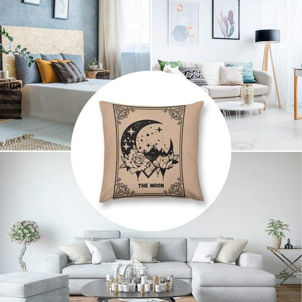 Celestial Plush Throw Pillow Case- THE MOON