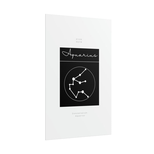 Aquarius Star Constellation Zodiac Poster