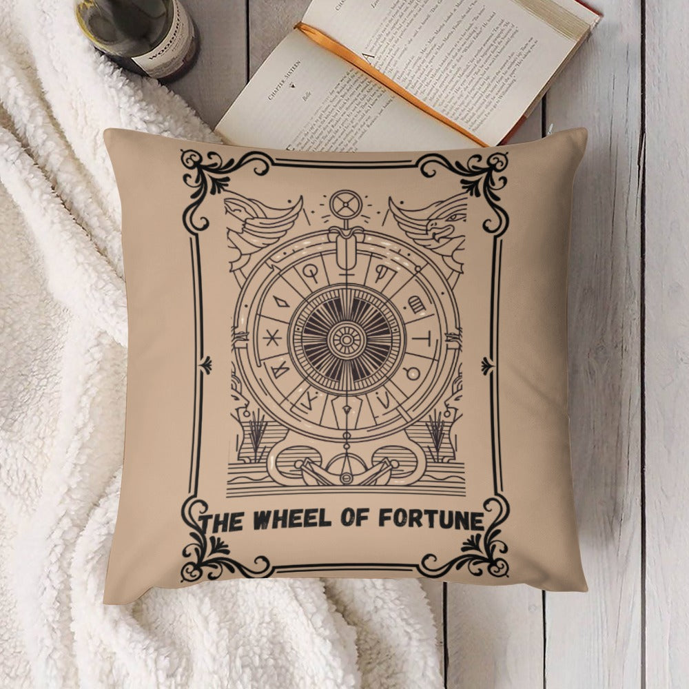 Celestial Plush Throw Pillow Case - THE WHEEL OF FORTUNE