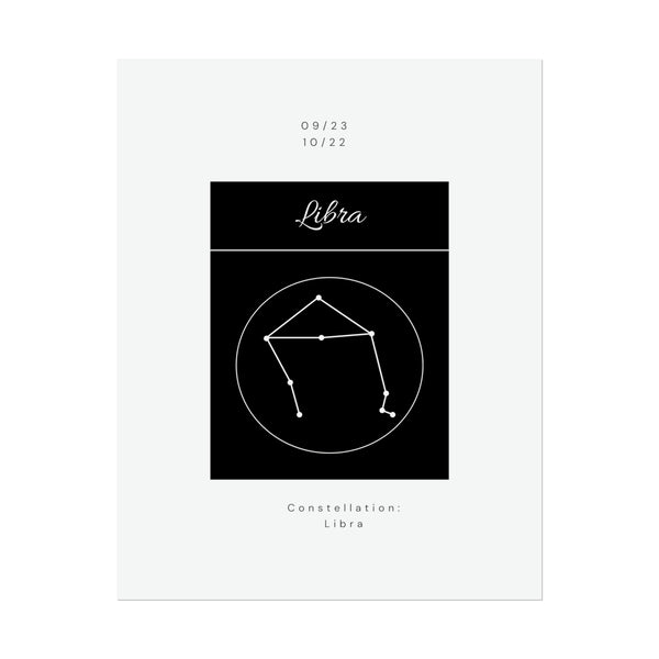 Libra Star Constellation Zodiac Poster