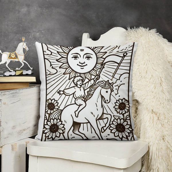 Radiant Sun Tarot Plush Pillowcase