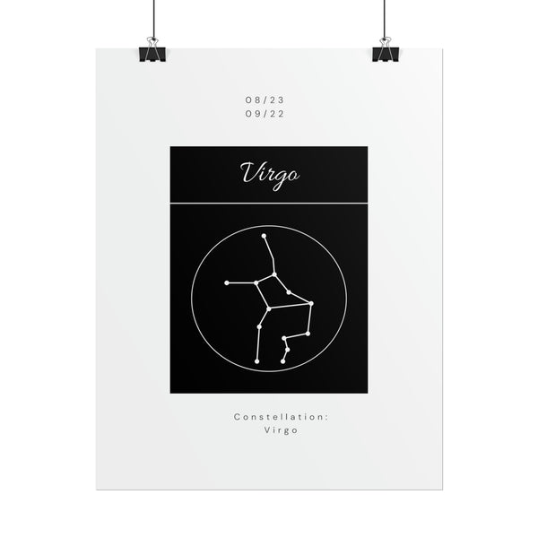 Zodiac Poster/ Virgo Star Constellation