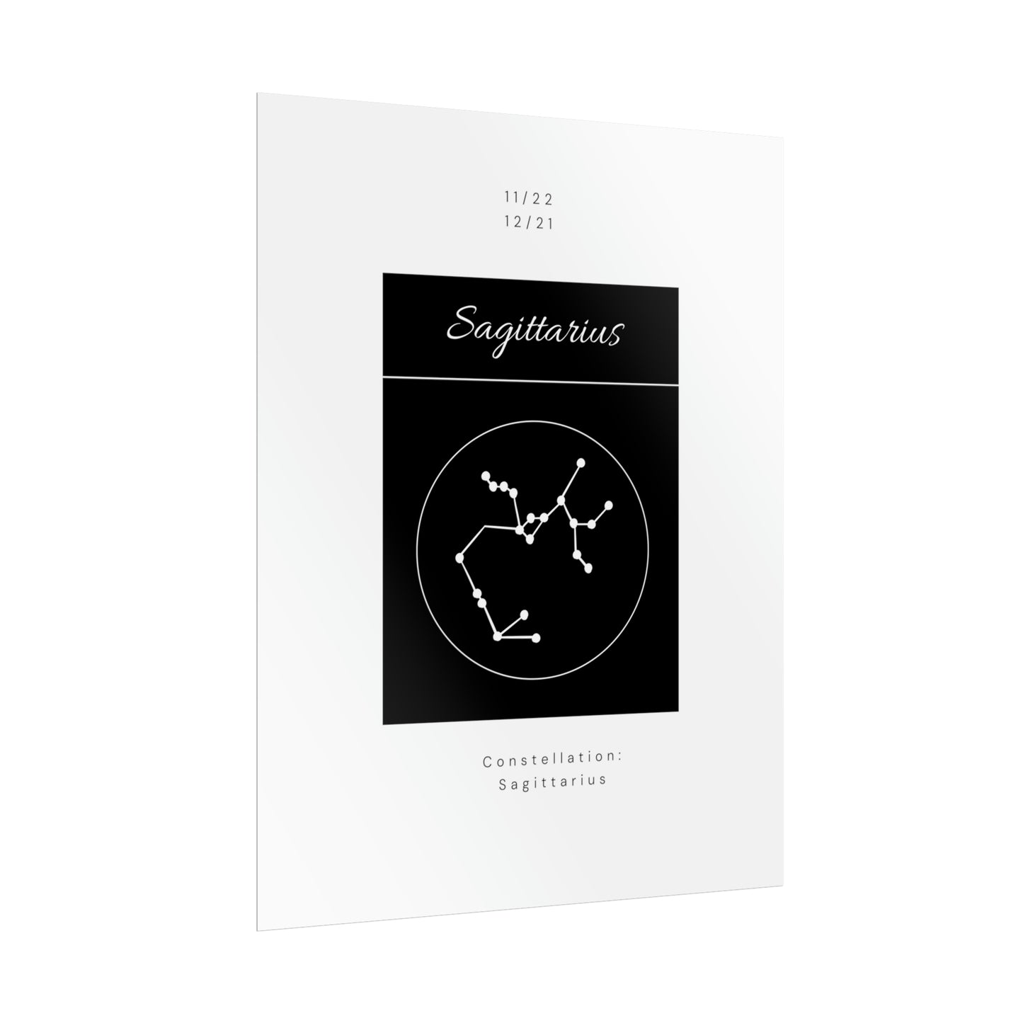 Sagittarius Star Constellation Zodiac Poster