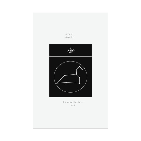 Leo Star Constellation Zodiac Poster