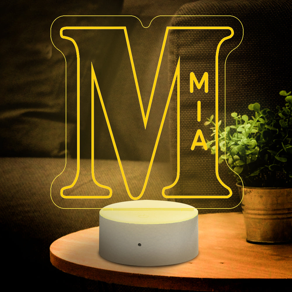 Radiant A-Z 26 Letters LED Lamp - Custom Name Night Light