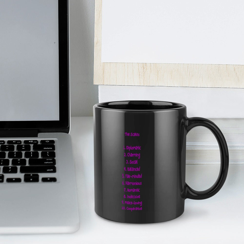 Zodiac Coffee Mug: Libra Edition- Black