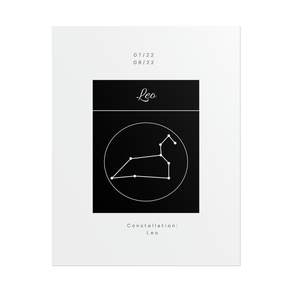 Leo Star Constellation Zodiac Poster