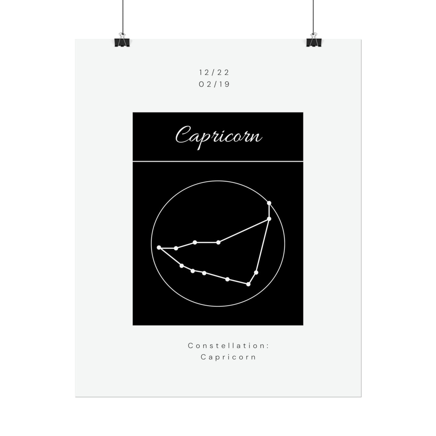 Capricorn Star Constellation Zodiac Poster