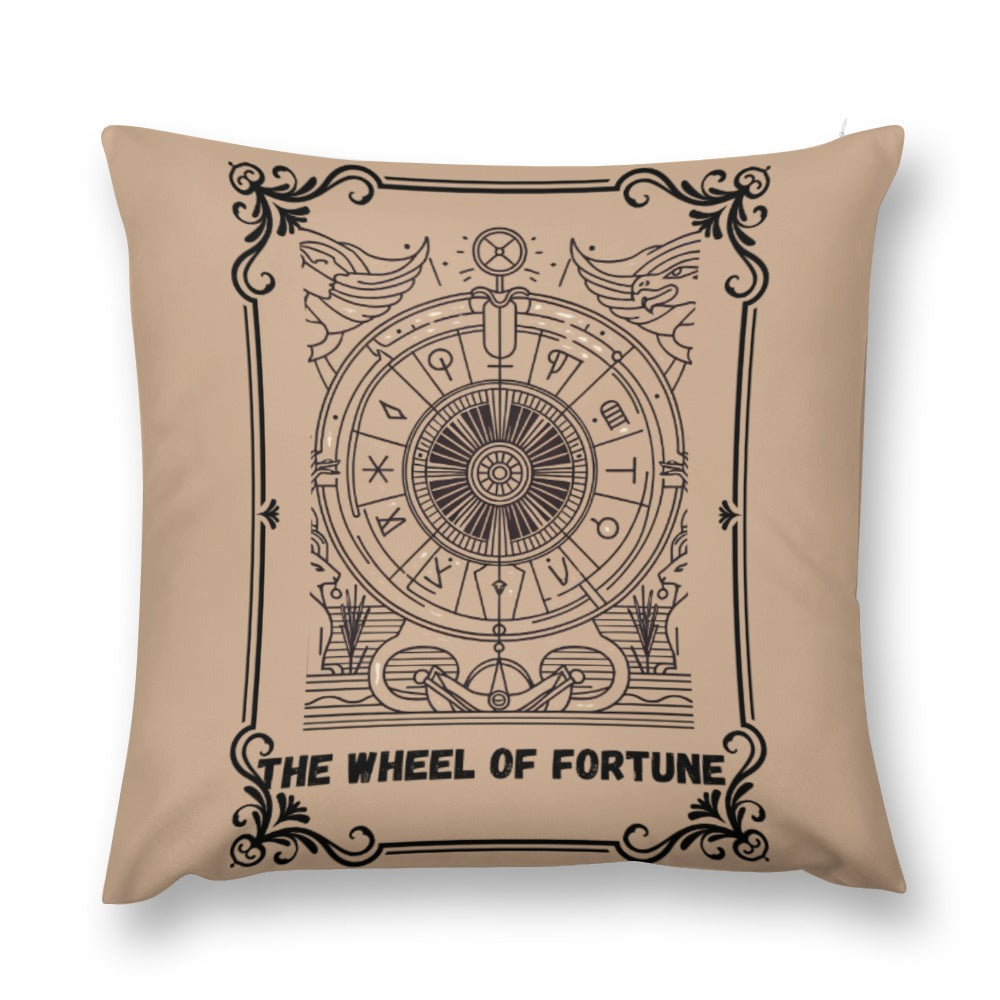 Celestial Plush Throw Pillow Case - THE WHEEL OF FORTUNE