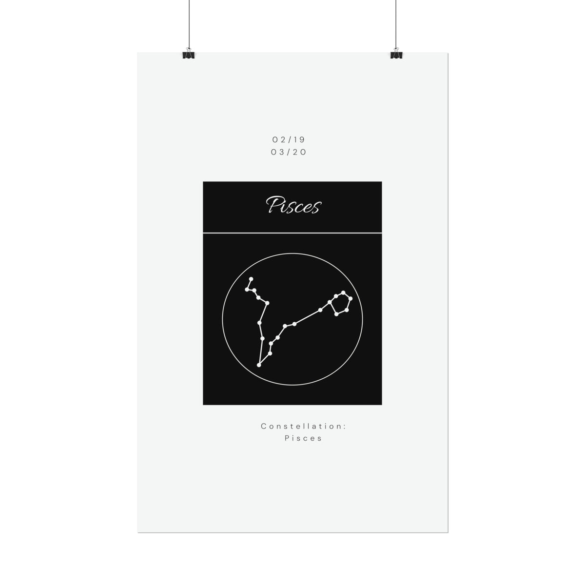 Pisces Star Constellation Zodiac Poster