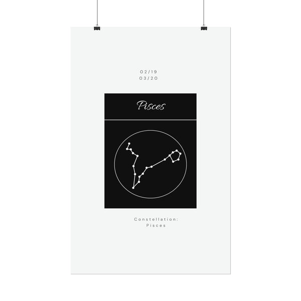 Pisces Star Constellation Zodiac Poster