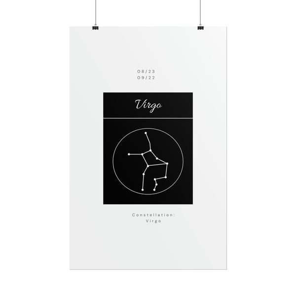 Zodiac Poster/ Virgo Star Constellation