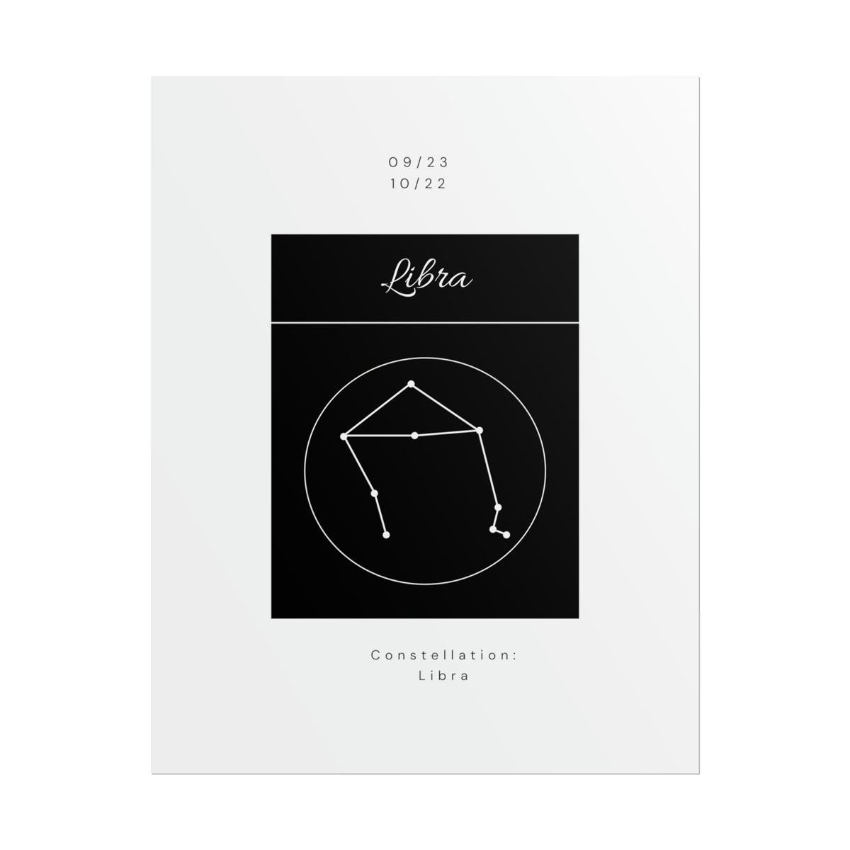 Libra Star Constellation Zodiac Poster