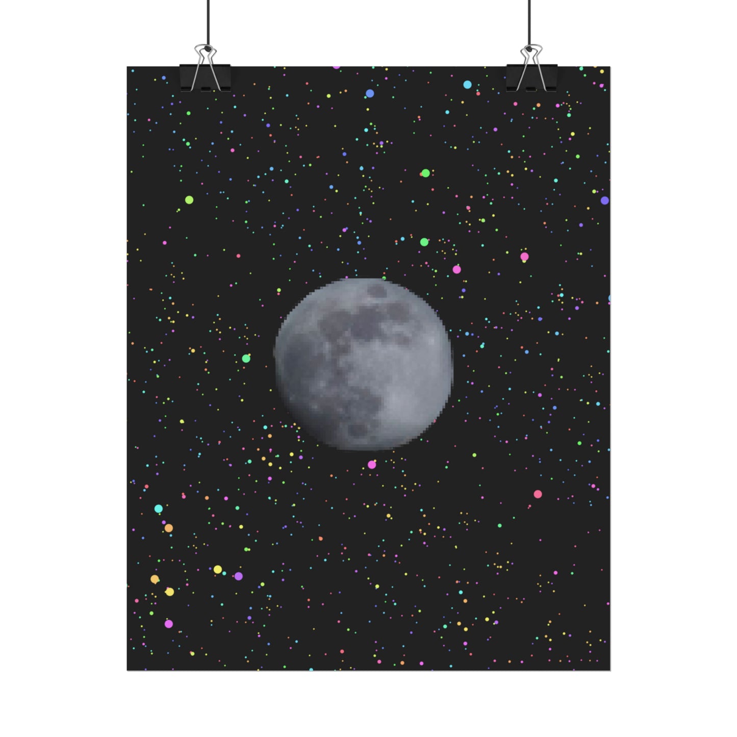 Moon Poster: Full Moon in a Clear Sky