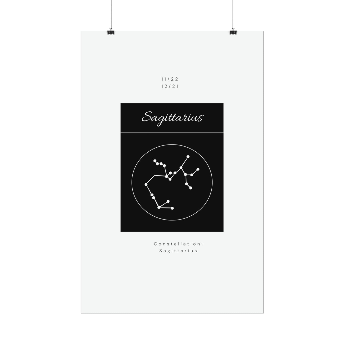 Sagittarius Star Constellation Zodiac Poster