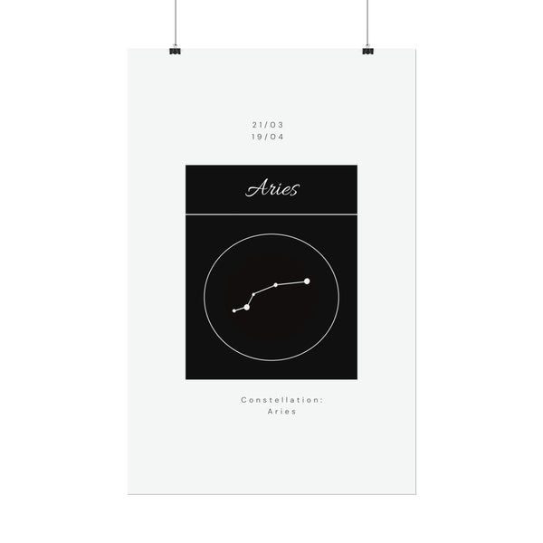 Aries Star Constellation Zodiac Poster