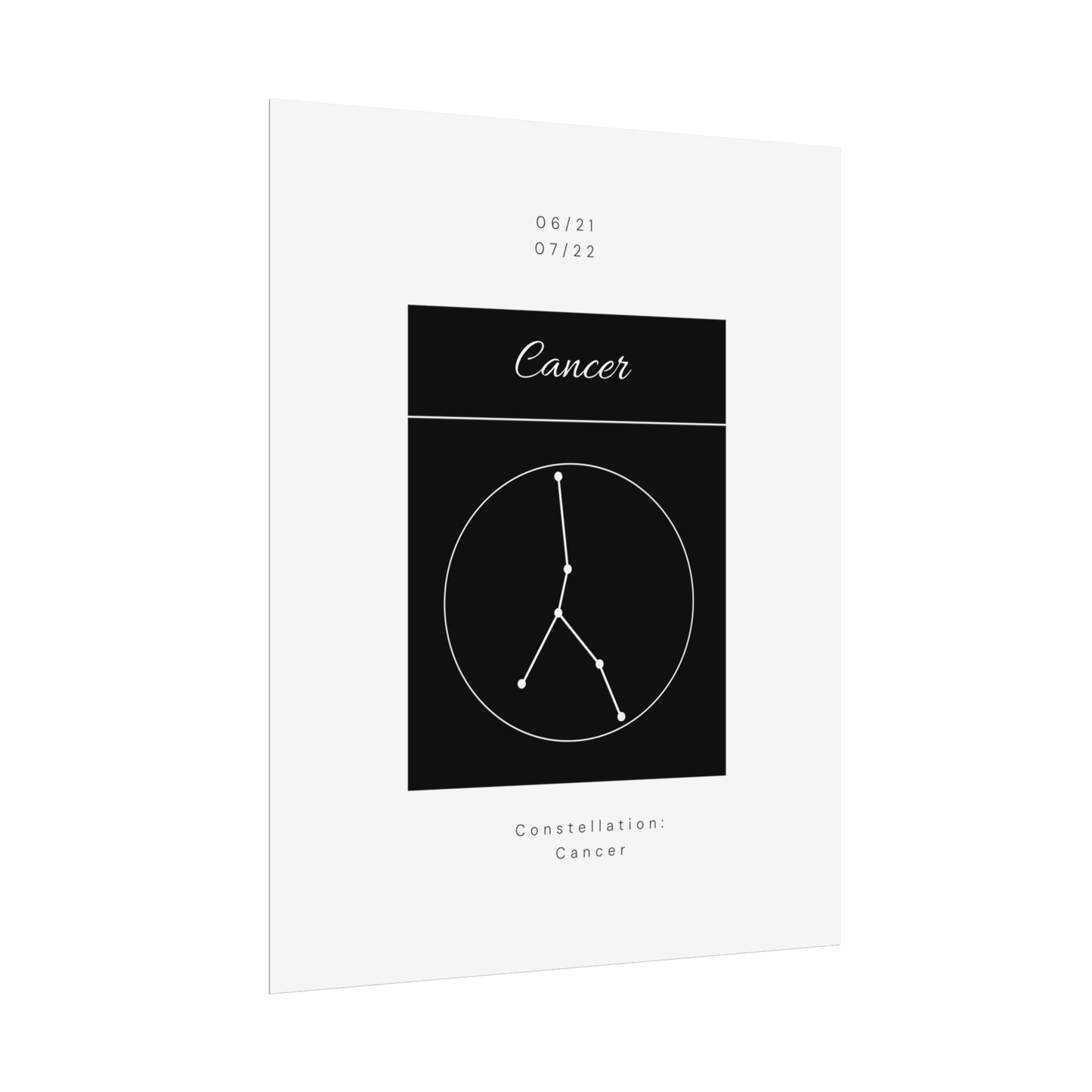 Cancer Star Constellation Zodiac Poster