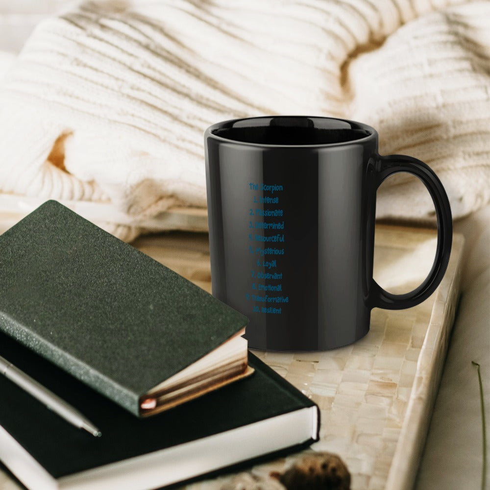 Scorpio Traits Zodiac Mug-- Black Edition