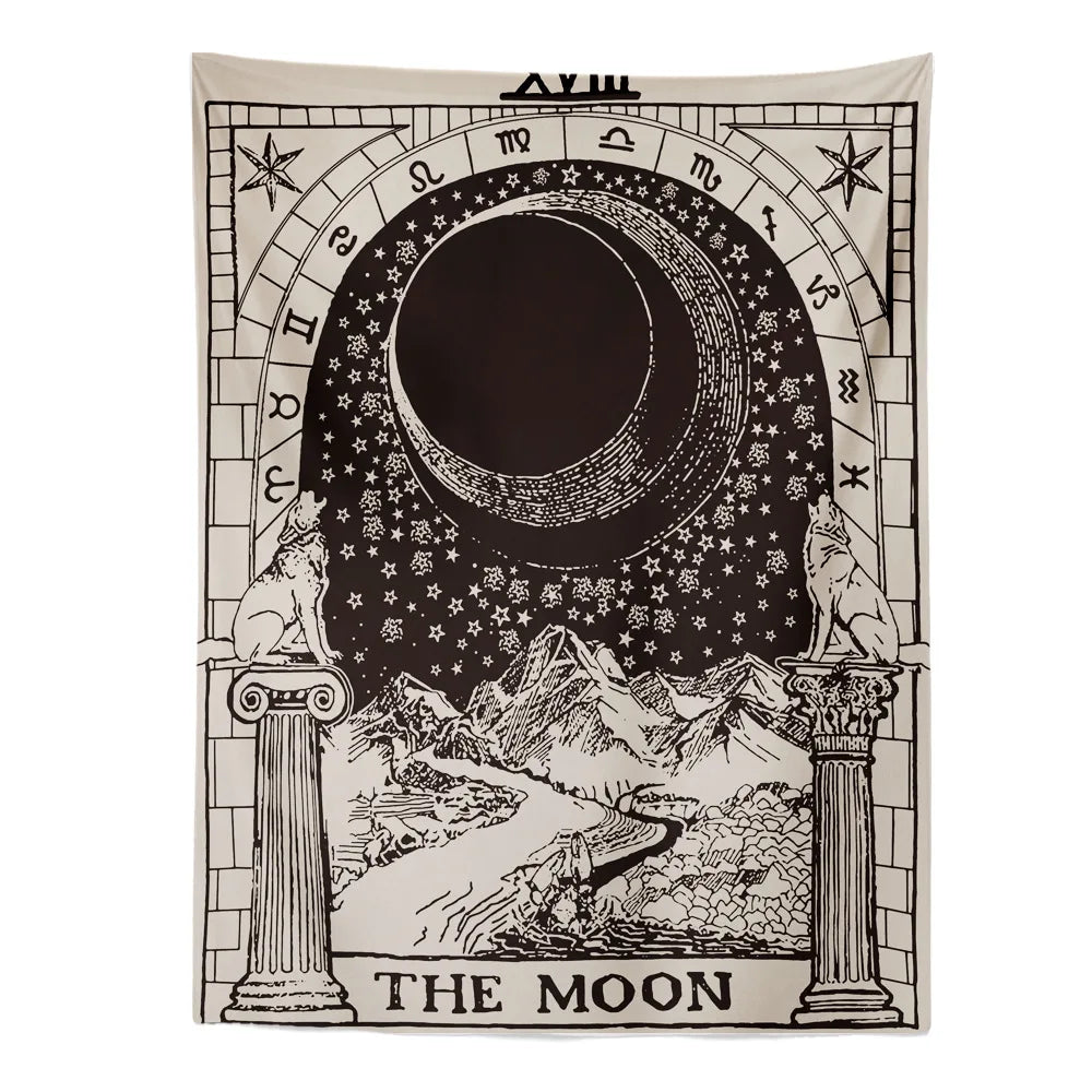 "Moon & Stars Zodiac Tapestry"