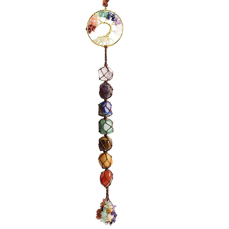 7-Color Crystal Tree of Life Pendant