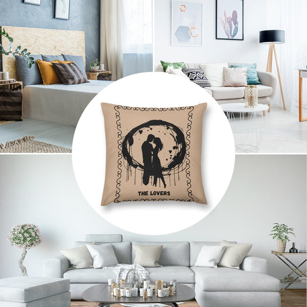 Celestial Plush Throw Pillow Case -  THE LOVERS