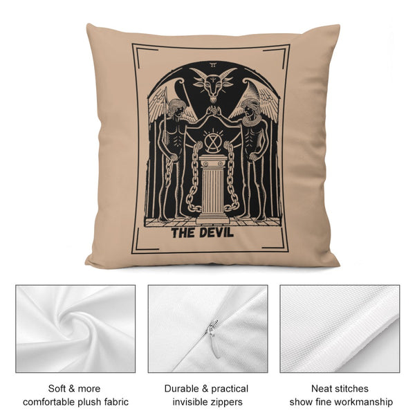 Celestial Plush Throw Pillow Case -  THE DEVIL