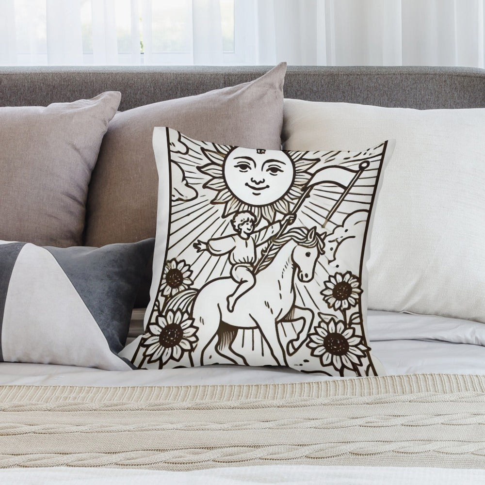 Radiant Sun Tarot Plush Pillowcase