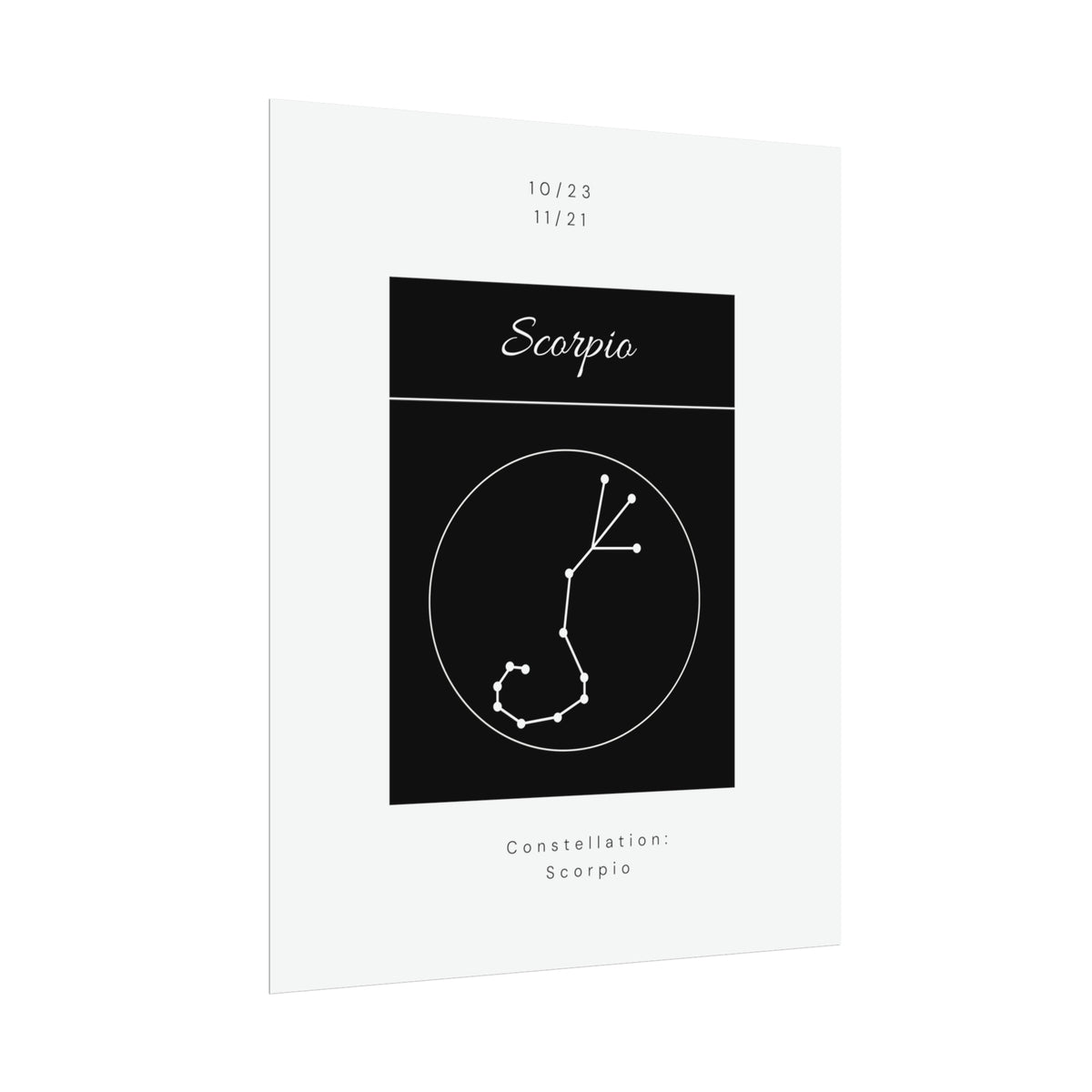 Scorpio Star Constellation Zodiac Poster