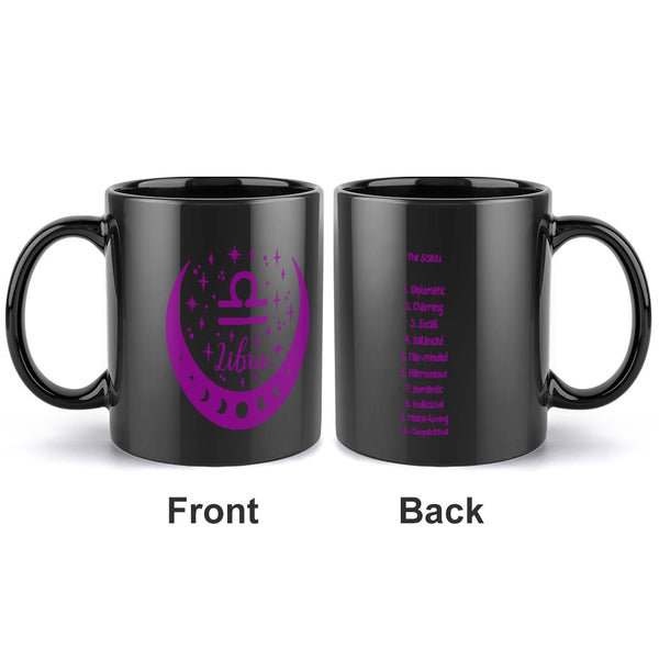 Libra Zodiac Coffee Mug – Black Edition