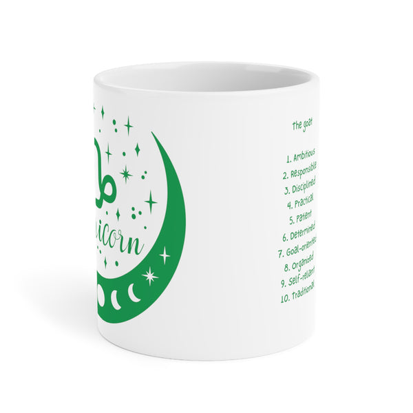 Zodiac Coffee Mug with traits: Capricorn Edition