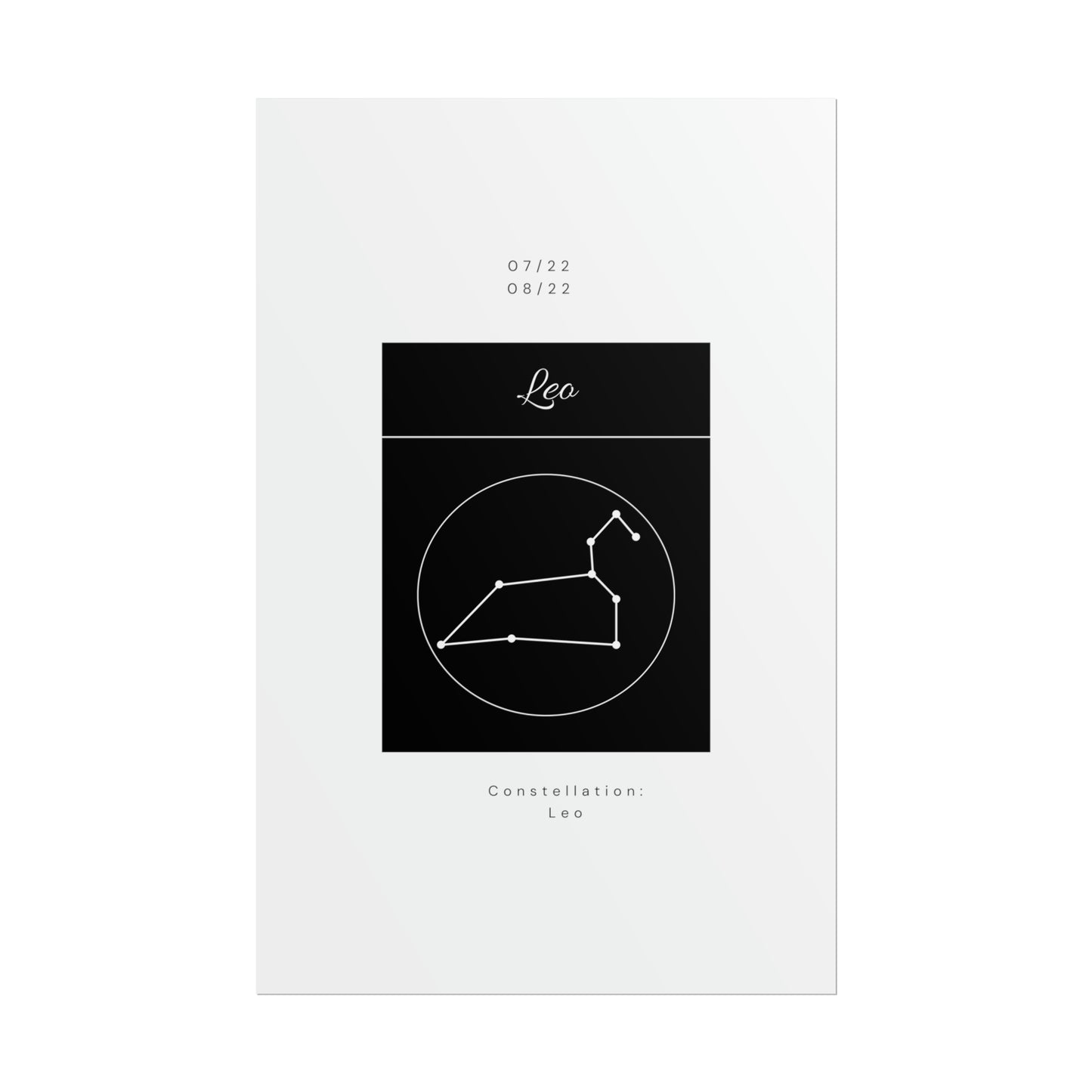 Leo Star Constellation Zodiac Poster