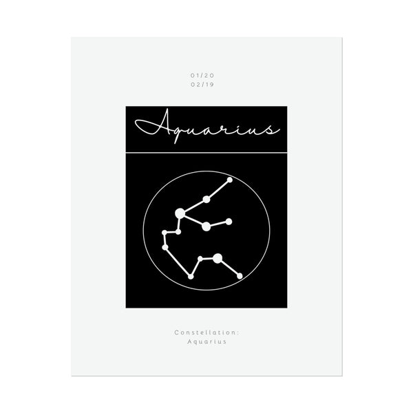 Aquarius Star Constellation Zodiac Poster