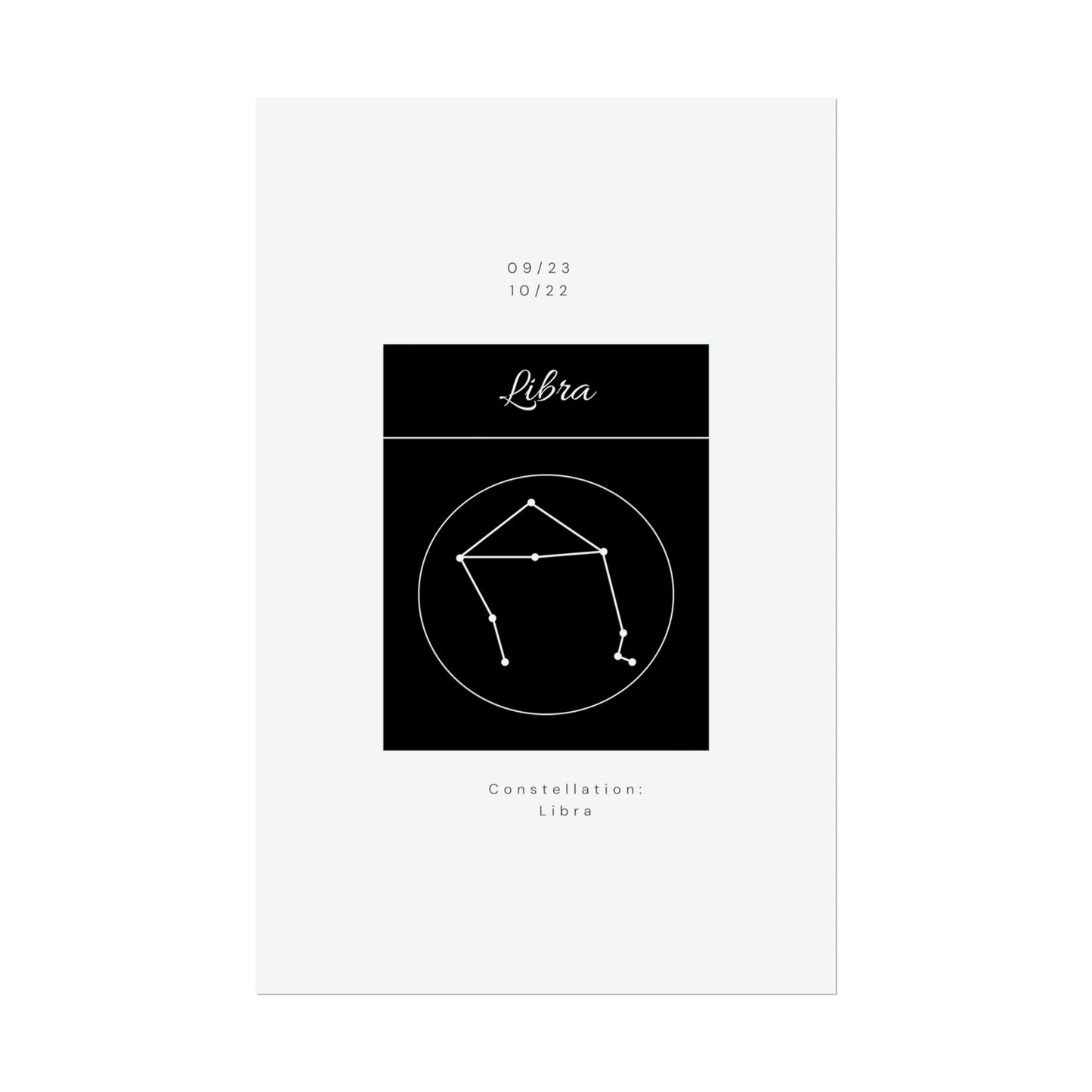 Libra Star Constellation Zodiac Poster