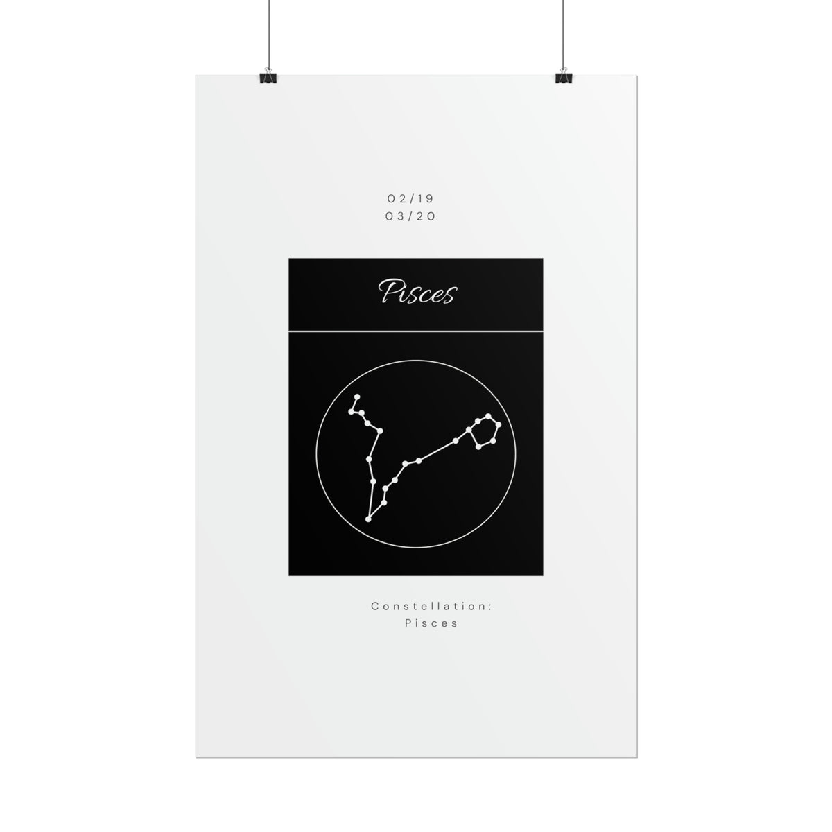 Pisces Star Constellation Zodiac Poster