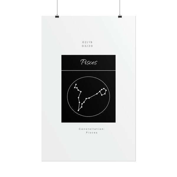 Pisces Star Constellation Zodiac Poster