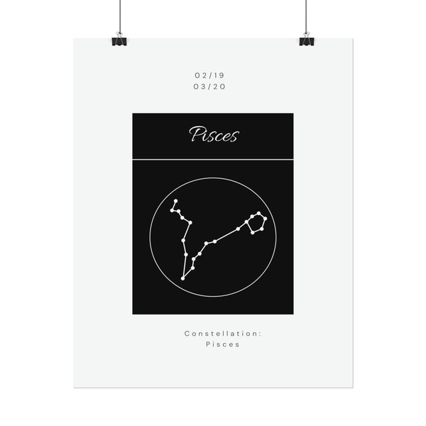 Pisces Star Constellation Zodiac Poster