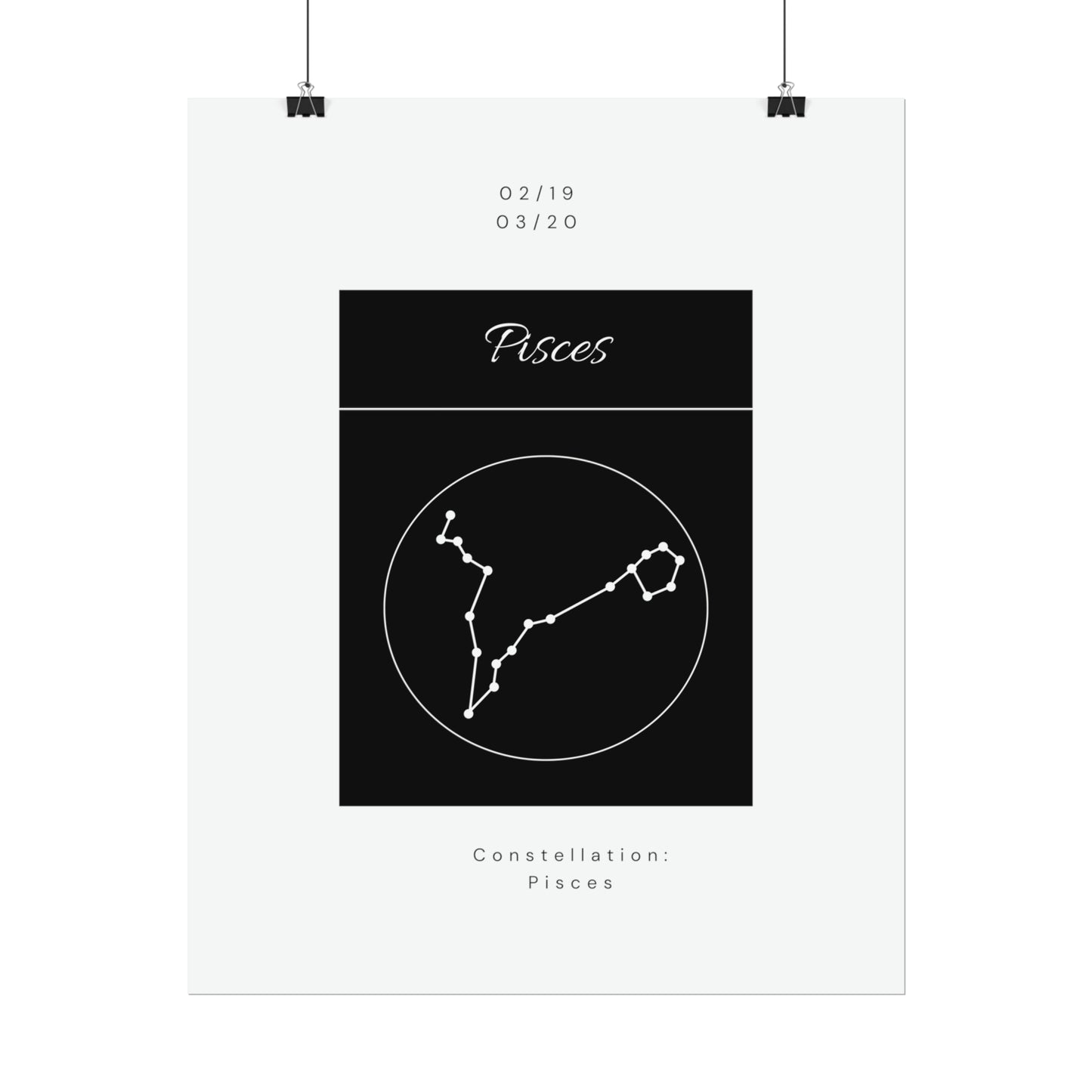 Pisces Star Constellation Zodiac Poster