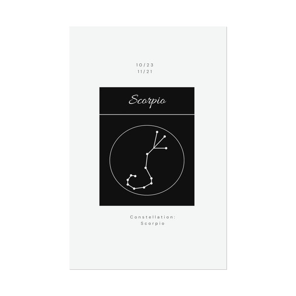 Scorpio Star Constellation Zodiac Poster