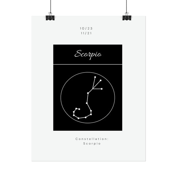 Scorpio Star Constellation Zodiac Poster