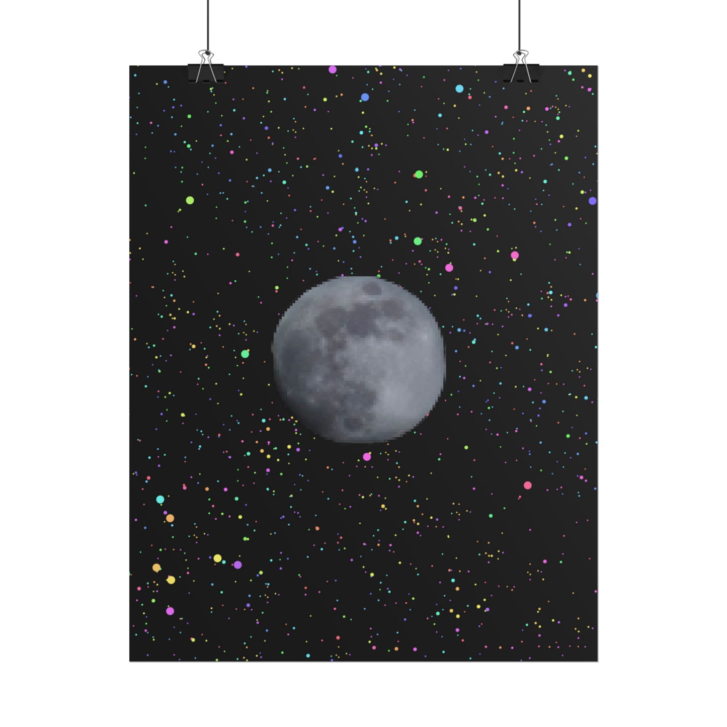 Moon Poster: Full Moon in a Clear Sky