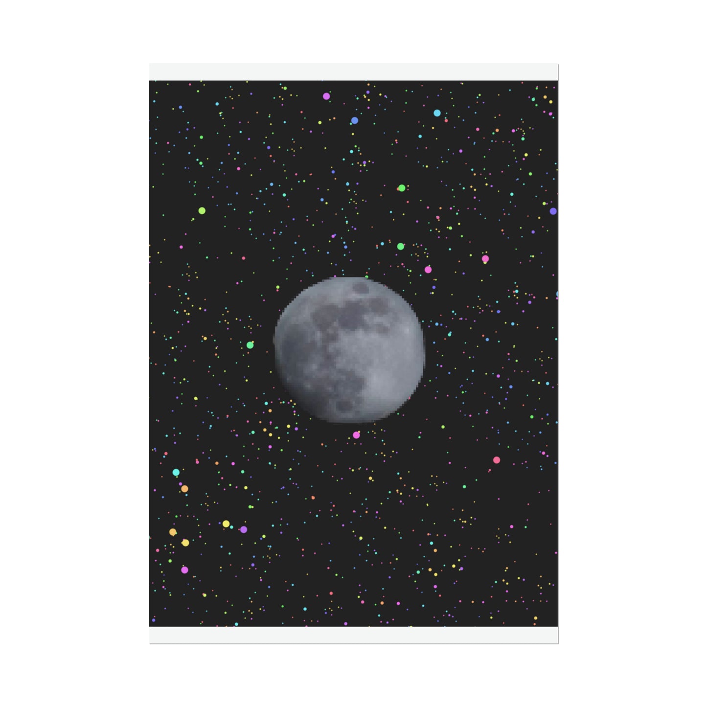 Moon Poster: Full Moon in a Clear Sky