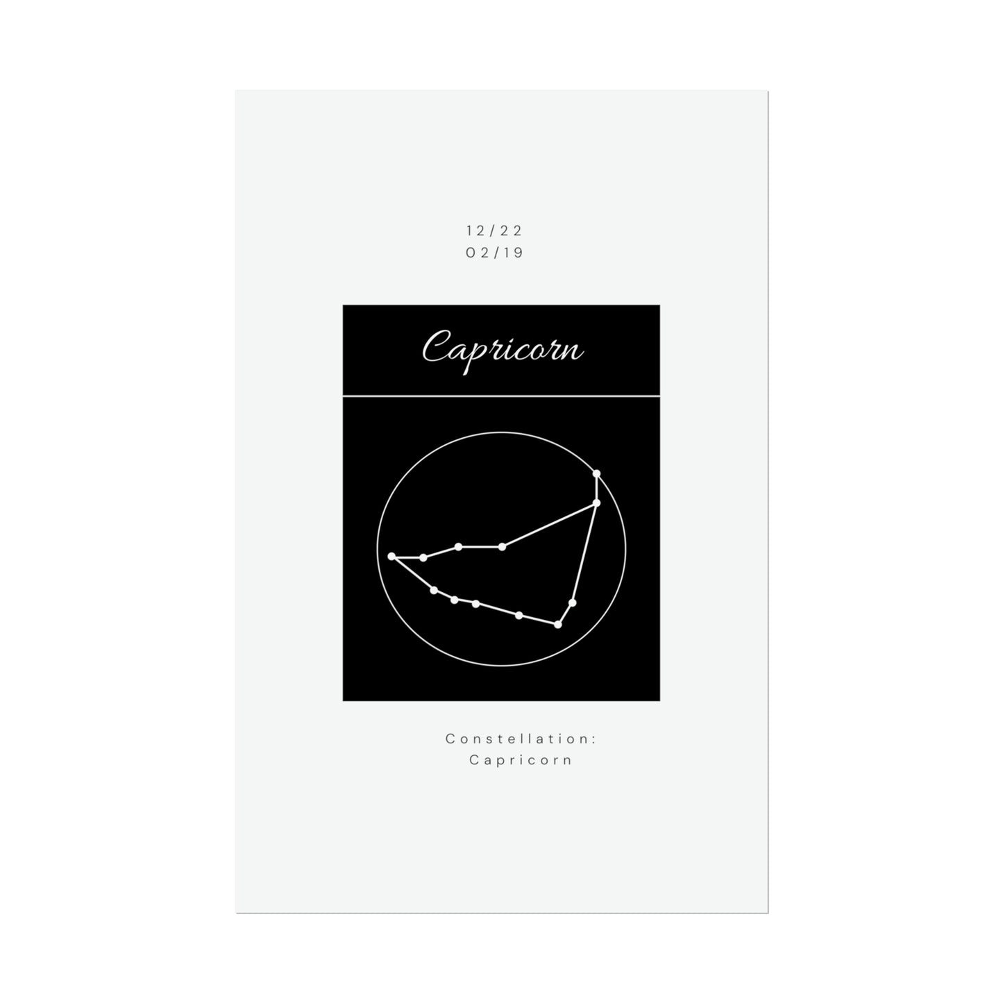 Capricorn Star Constellation Zodiac Poster